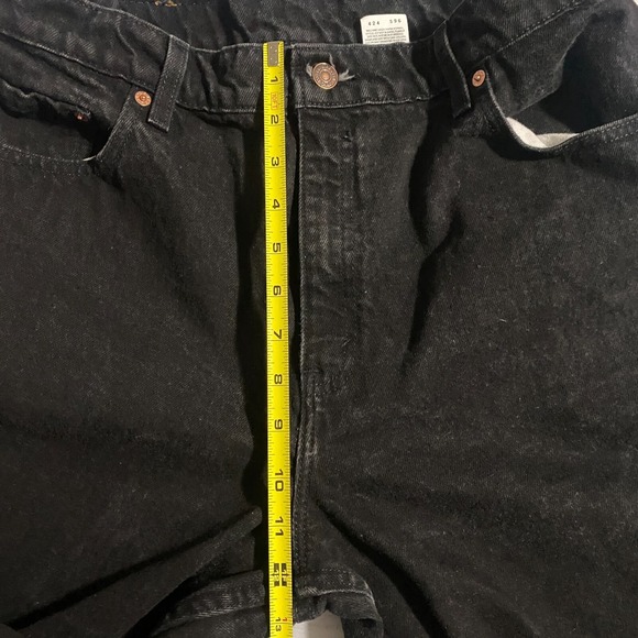 Levi's Retro 551 Relaxed Fit Tapered Leg Mom Jeans Black Women's Size 14 - Picture 13 of 16